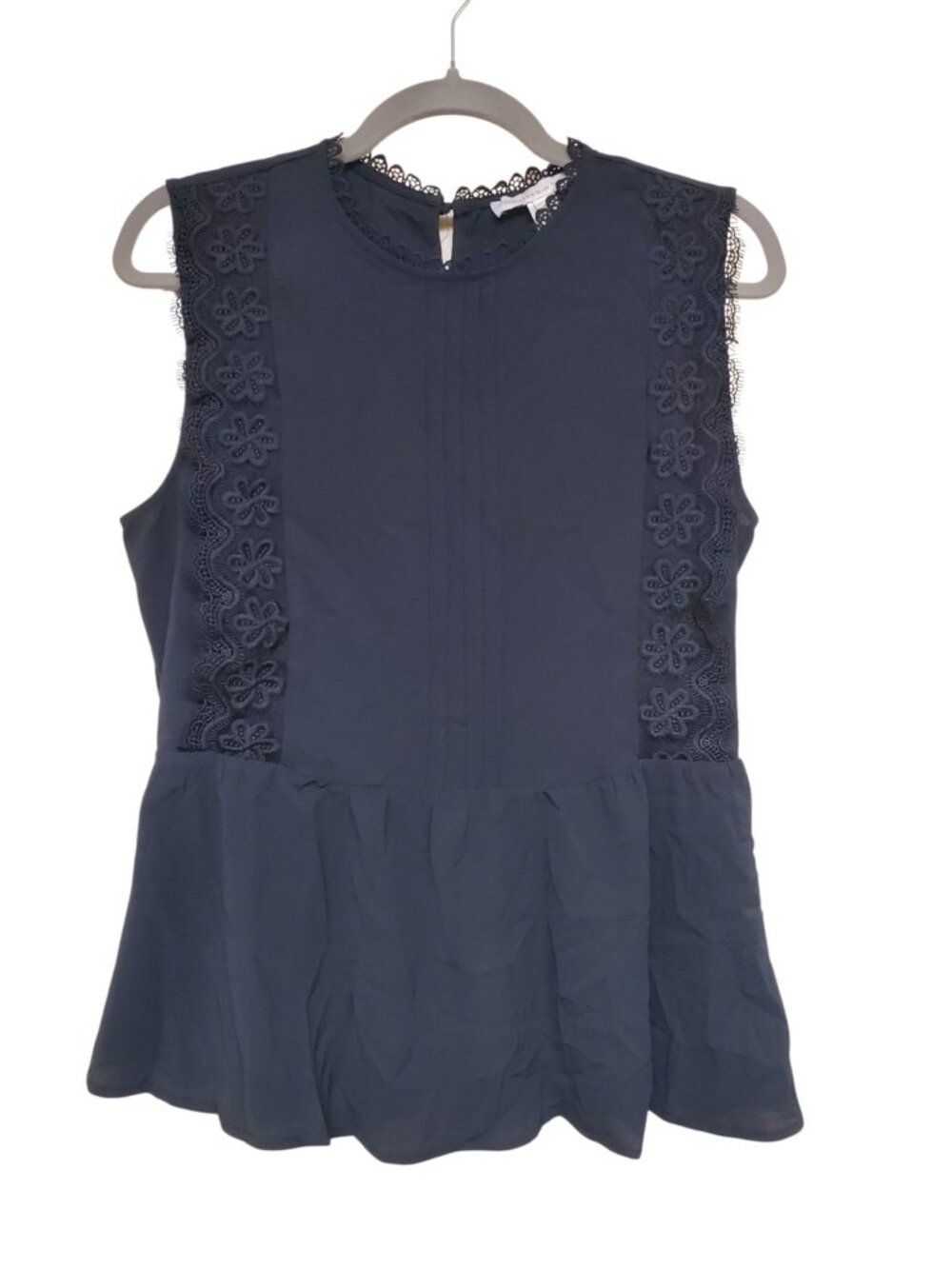 Monteau Los Angeles Womens Black Sleeveless Gothic Lolita Peplum Academia Top XL